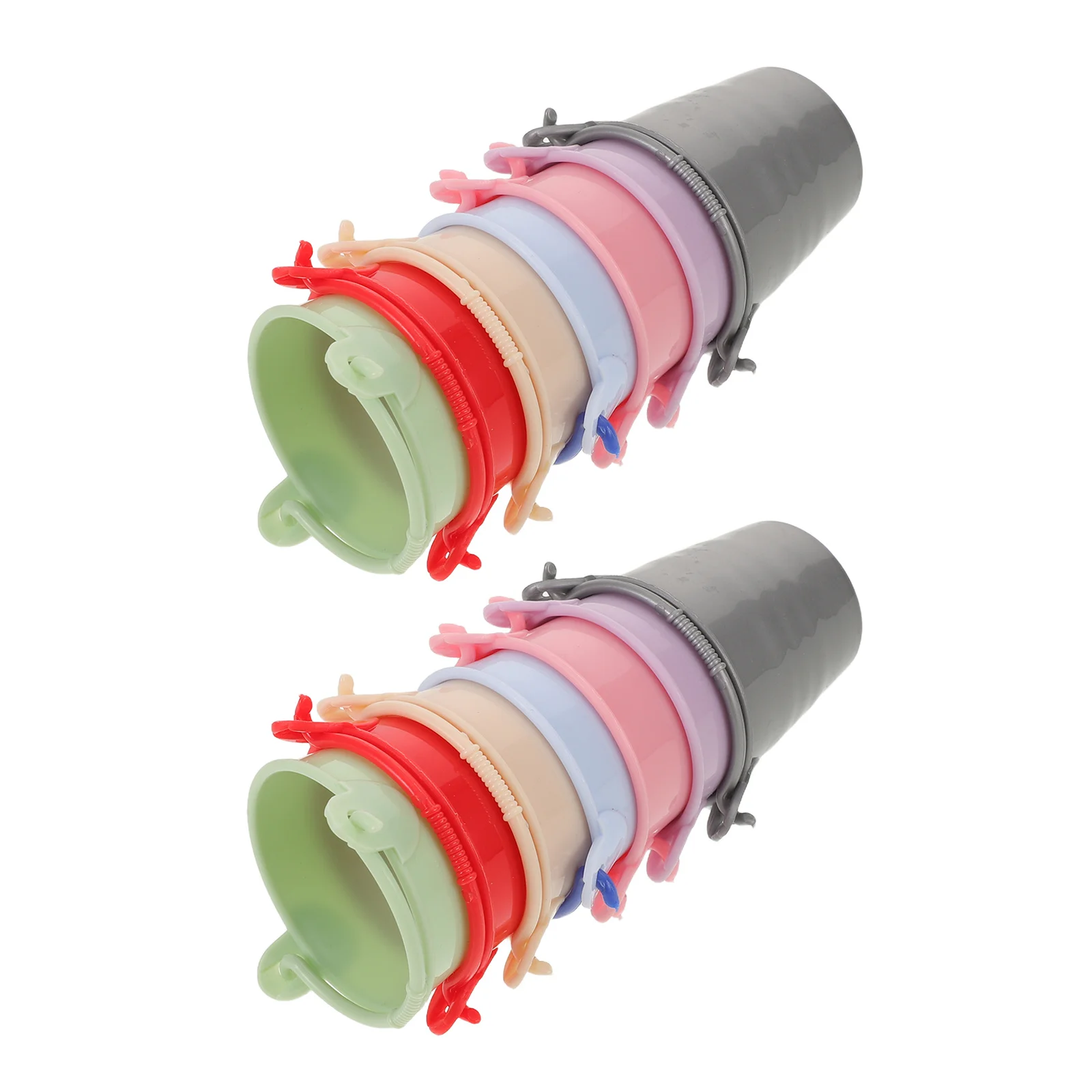 

35 шт. миниатюрные пластиковые ведра легкие маленькие ручки для кукольного домика ролевые игры ведра для воды кукольный домик игровые ведра