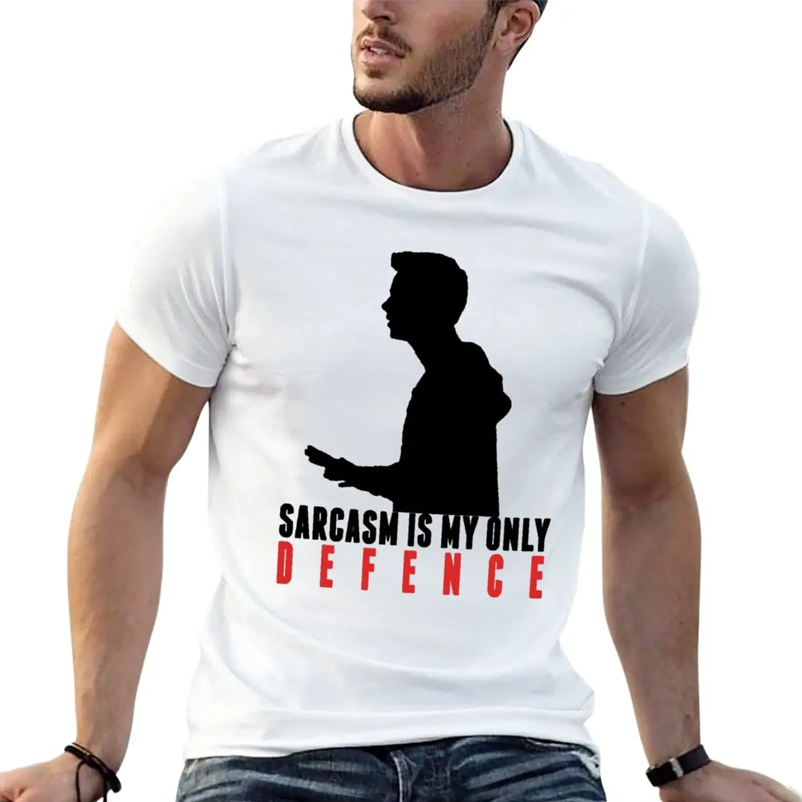 Stiles Stilinski - Sarcasm is my only defence T-Shirt kawaii clothes customizeds Men's clothing