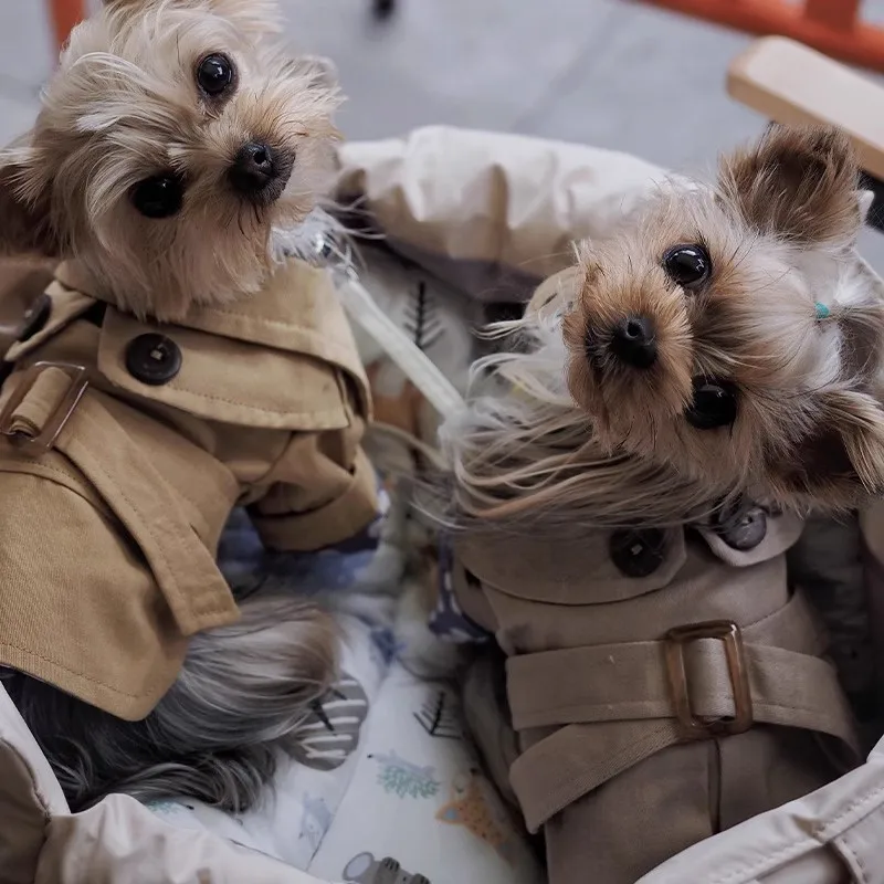 

Brand Fashion Design Khaki-Colored Pet Coat - Classic British-Style Dog Coat