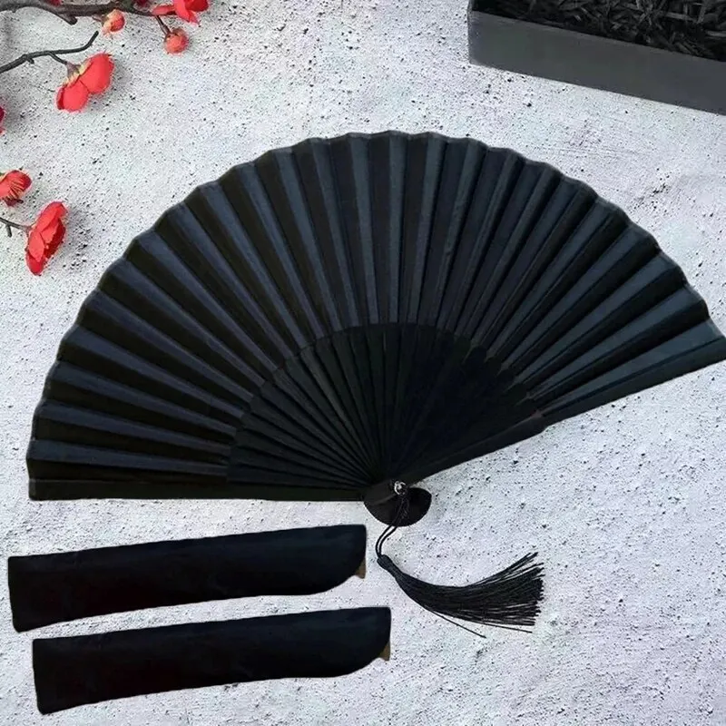 Abanico de Mano Negro Vintage, Abanicos Plegables para Bodas, Recuerdos para Fiestas, Abanicos Decorativos Plegables para Baile y Fiestas en Casa