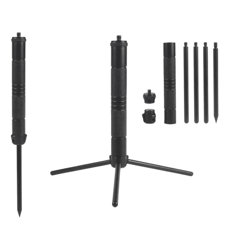 ขาตั้งกล้องขาตั้งแบบพับได้อลูมิเนียมแบบพกพา Ultralight การถ่ายภาพผู้ถือ Camping โคมไฟชั้นวางสำหรับกล้องส่องทางไกล