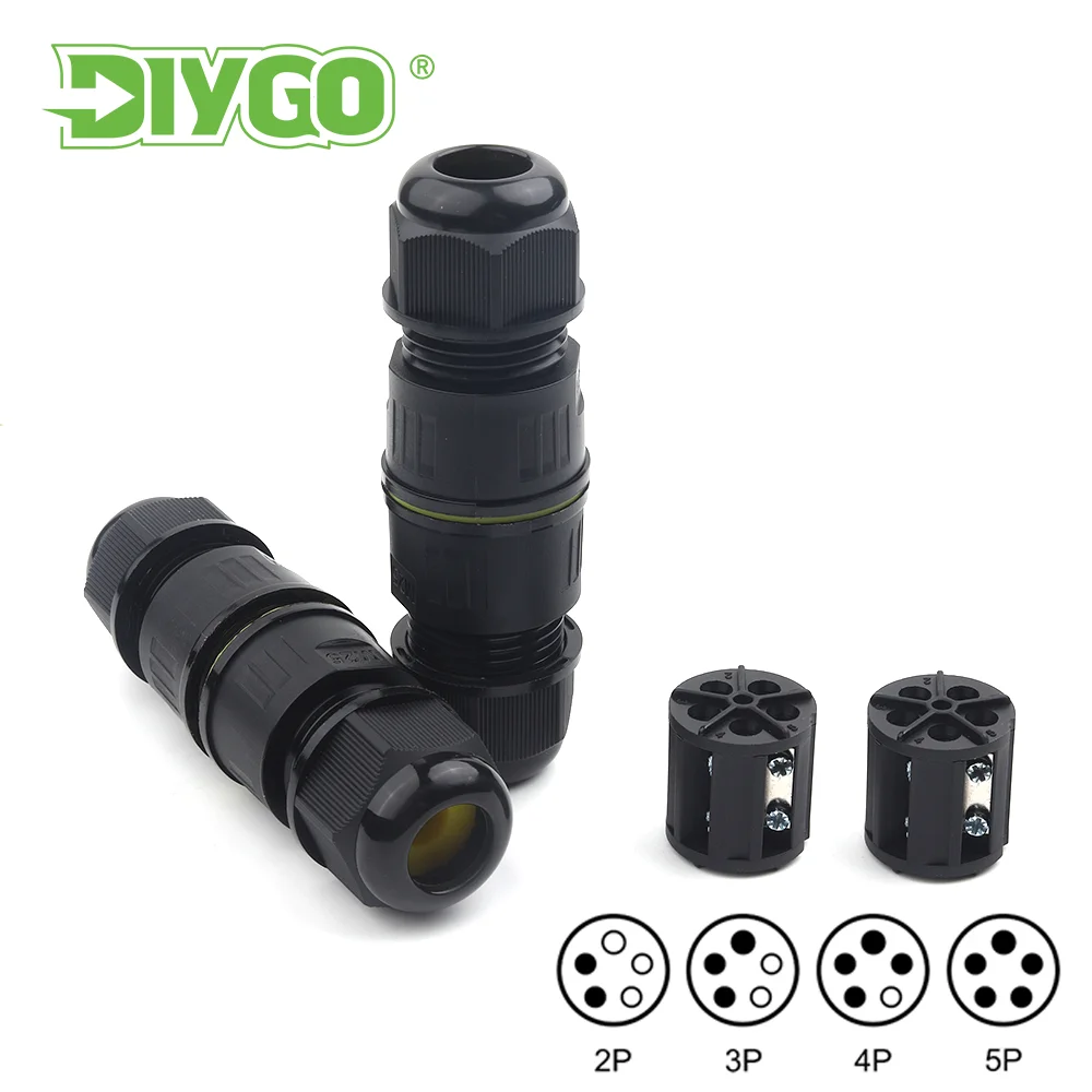

IP68 M25 Cable Connector Outdoor Waterproof Junction Box Screw Connection 2/3/4/5 Pin Rainproof Terminal Terminals Junction Box