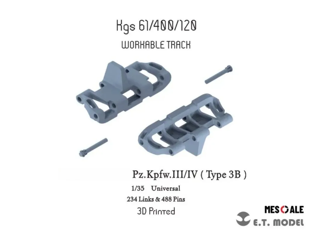 1/35 ET MODELS P35-021  Pz.Kpfw.III/IV（Type 3B）Workable Track(3D Printed)