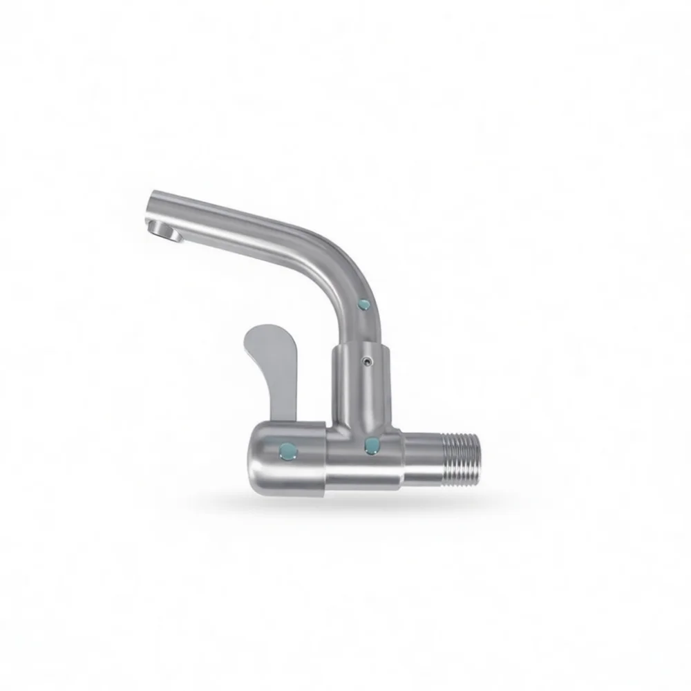 Durable Stainless Steel Kitchen Faucet Wall Mounted Single Cold Tap Rotating Spout Basin Sink Faucets Home Plumbing
