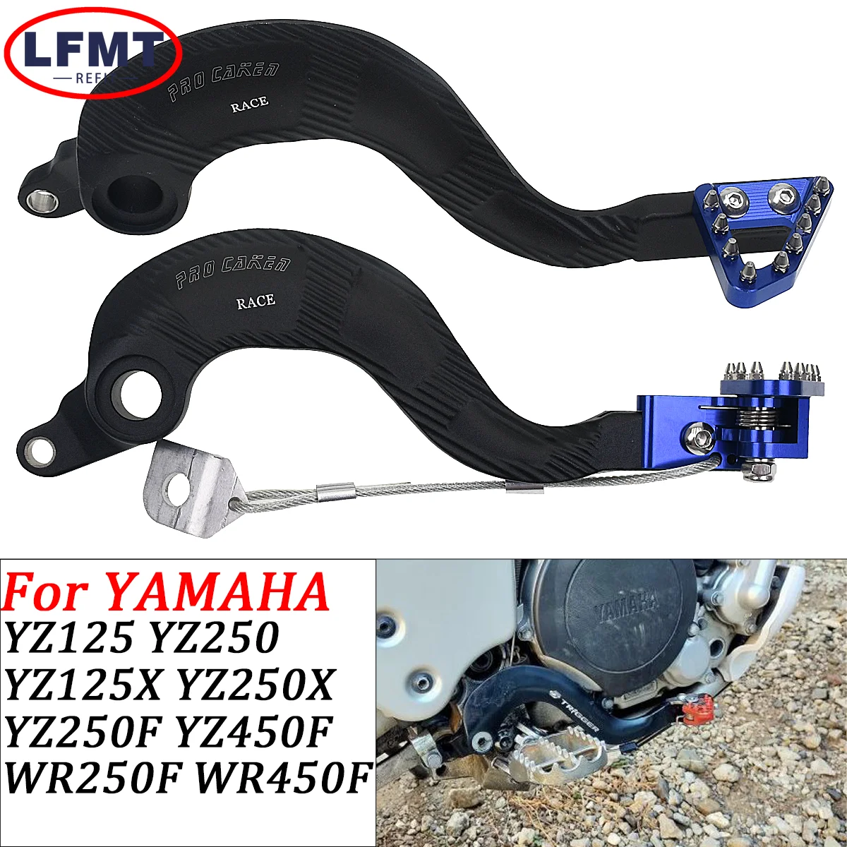 

CNC Rear Brake Pedal Lever For YAMAHA YZ125 YZ250 YZ125X YZ250X YZ250F YZ400F YZ426F YZ450F WR250F WR450F Motorcycle Accessories
