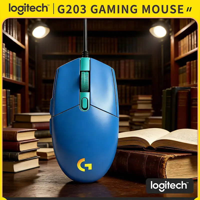 

Logitech G203 Wired Gaming Mouse RGB Lighting 8000 DPI Adjustable 6 Buttons 1000Hz Polling 85g Lightweight Warranty