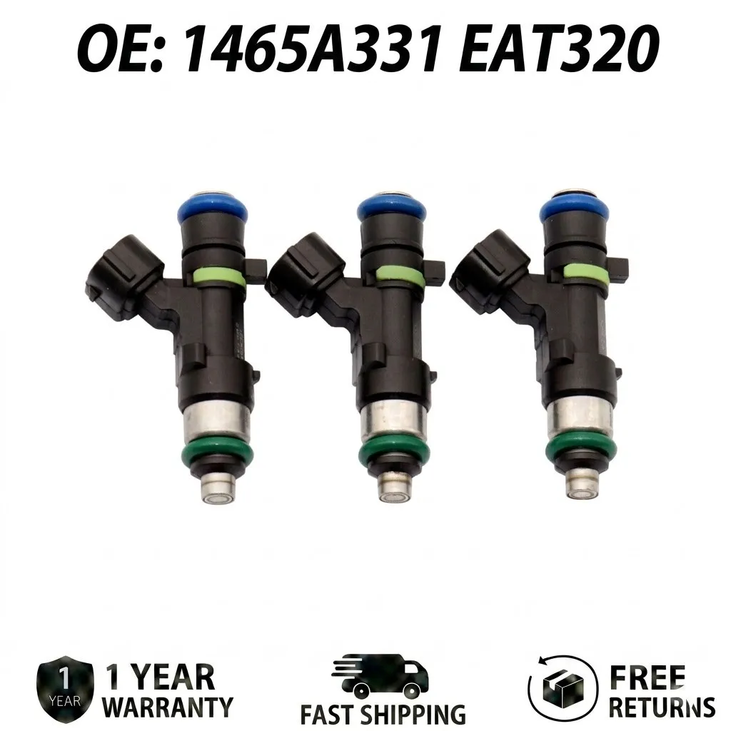 Auto Fuel Delivery Injector Set 3PCS 1465A331 Fits 12-18 Mitsubishi Space Star 1.0L 3-Cylinder Accessories
