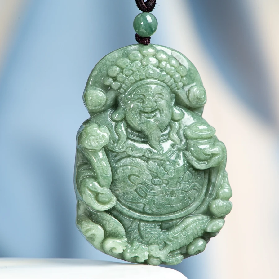 TIMESWIND الطبيعية A-نوع الفول الأخضر إله الثروة عملة الجليد الشعور ثلاثةD الرجال قلادة مع شهادة #6