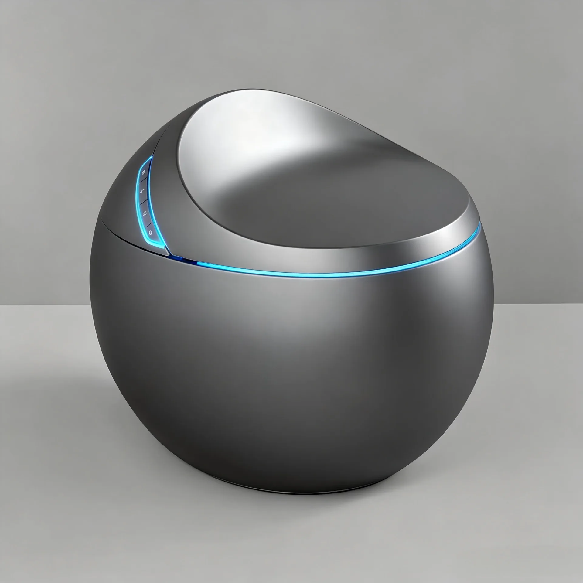 Gunmetal Gray, Egg-shaped Creative Smart Toilet, Fully Automatic Sofa, Instant Heating, Siphon Foam Shield, Wall And Floor Drain