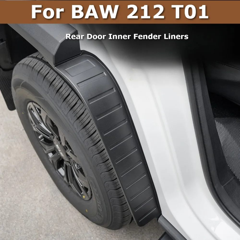 Für BAIC BAW 212 T01 EMC 212 ABS Hintere Kotflügelverkleidungen Innenradkasten-Spritzschutz Offroad-Schmutzfänger Schutzleisten