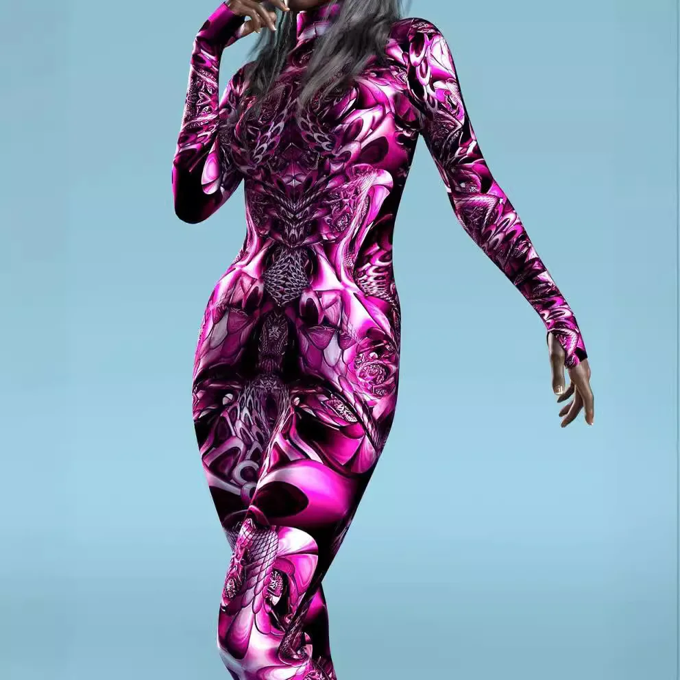 

Armor Cyber Women Cosplay Punk Jumpsuit Costume Holiday Halloween Party Fancy Performance Bodysuits Rompers Zentai