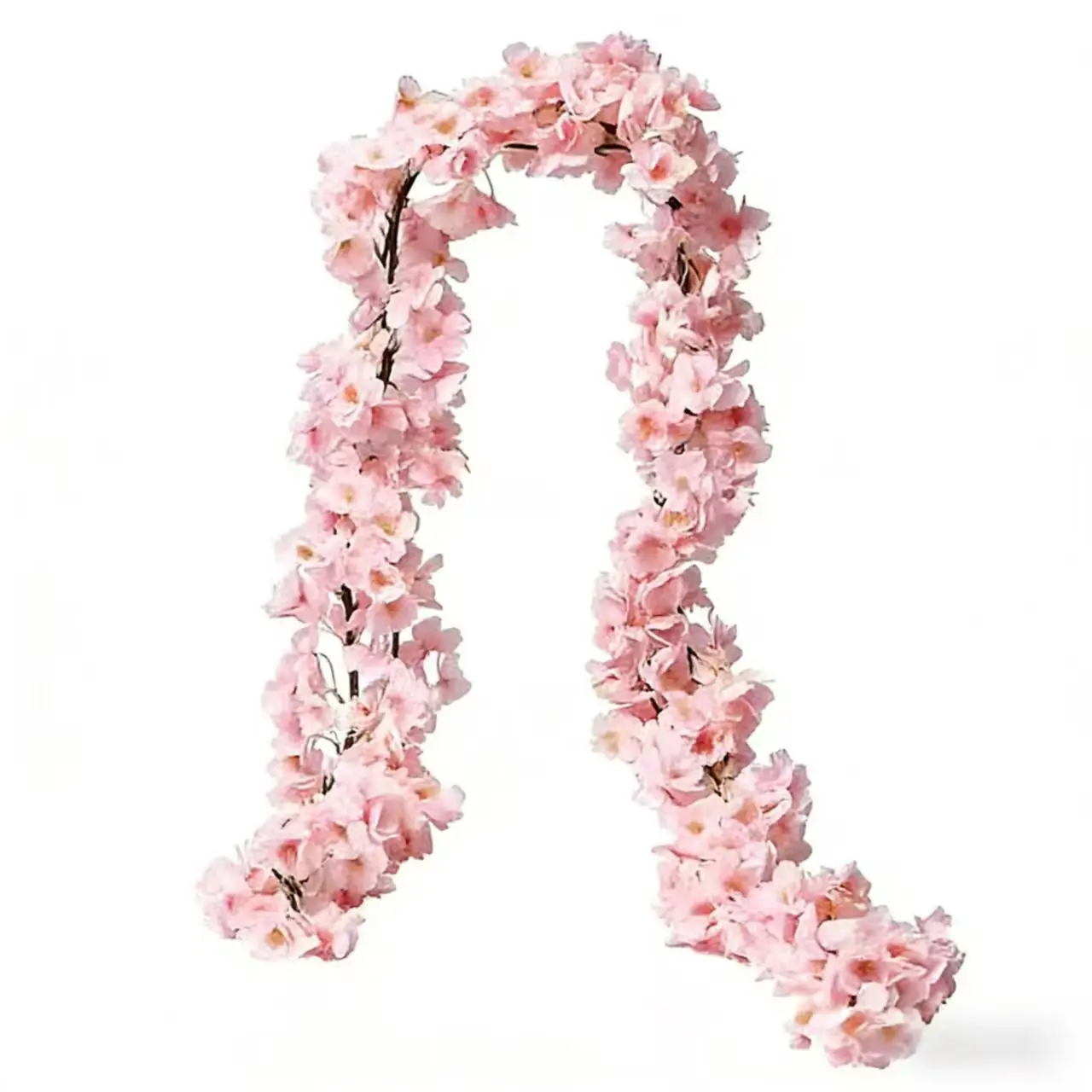 

180CM Artificial Sakura Flowers Vine Wedding Garden Rose Arch Outdoor Decoration Christmas Bridal Fake Silk Scrapbook Plants DIY