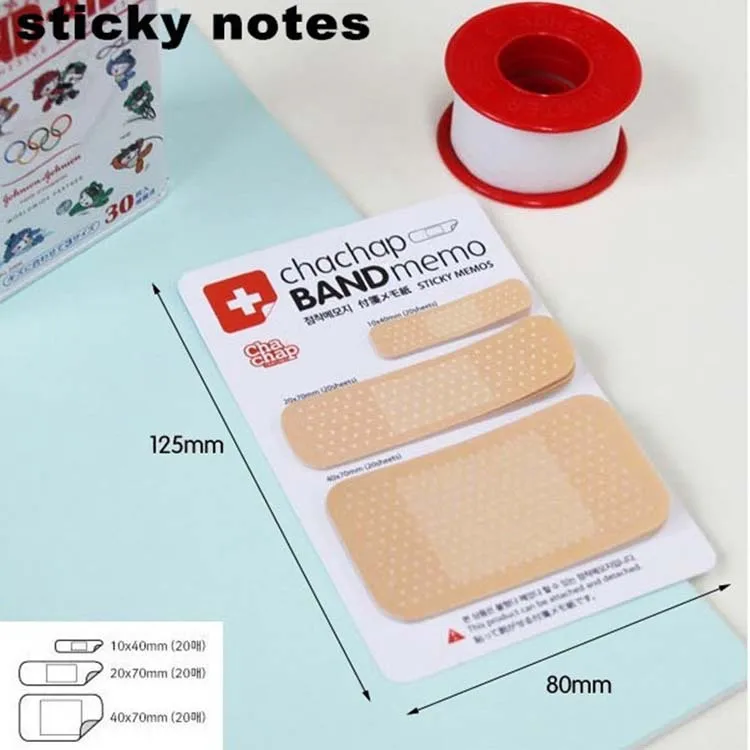 Bandage Shape Sticky Notes Note Stickers Writable Labels  Note Set Point Marker Bookmark Blinder Page Flags Memo Tape Flags
