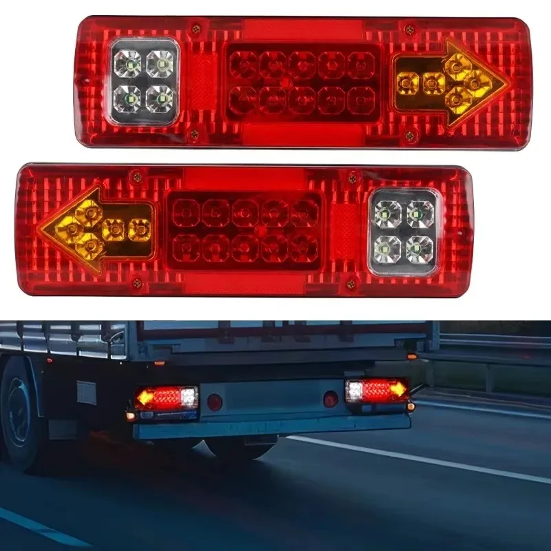 

Signal Reverse Running Lamp12 for Rear Truck Tail Light Bar 19LED Trailer Caracan Boat Pickup RV Camper UTV UTE Vans Turn