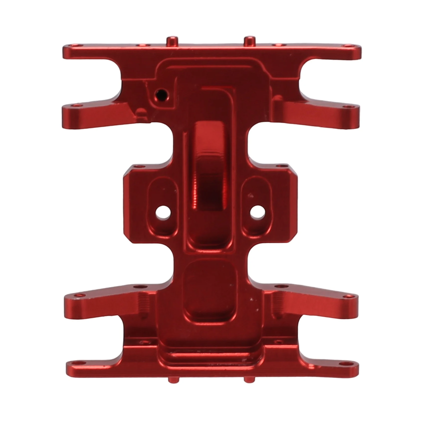 Plaque de protection de base de montage de boîte de vitesses centrale en métal pour voiture 1/24 RC Inoler, Axial SCX24, Gladiator JLU, Bronco C10, Deadbolt,Red