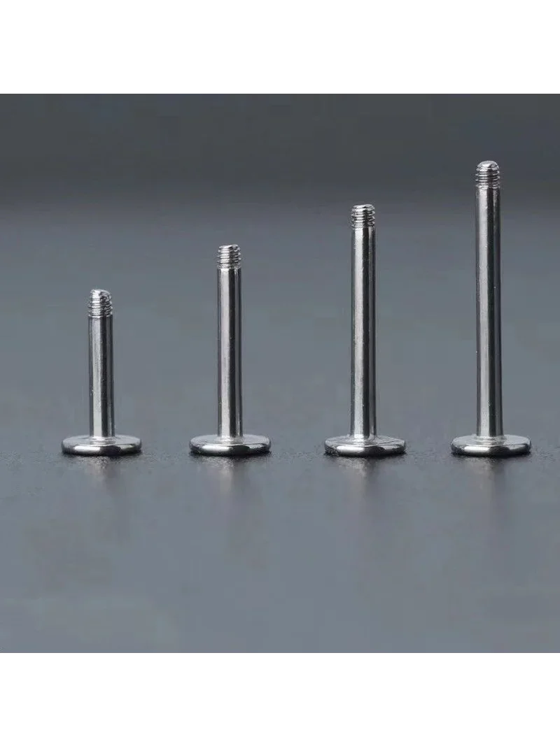 10/50/100 Stück Edelstahl Piercing Labret Bar Labret Ring Ohrstecker Ersatz Piercing Ohrring Ohrstecker Körperschmuck Geschenk