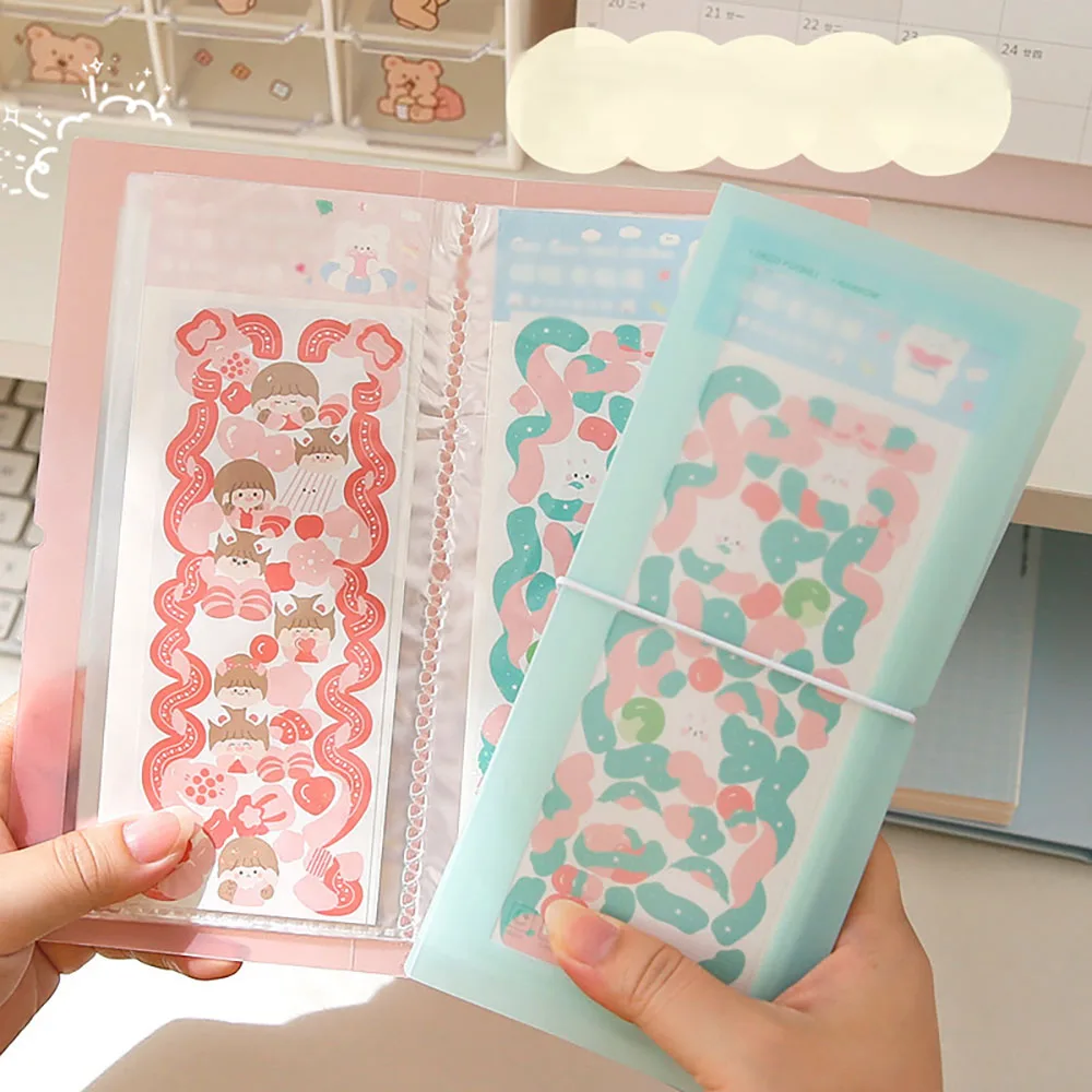 Macaron Storage Book DIY Account Stickers Korean Stickers Collection Album Commemorative Album Loose leaf Core