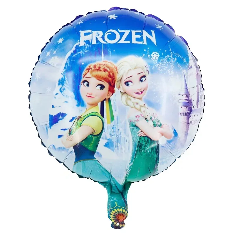 Happy Birthday Party Decorate Frozen Princess Theme Aluminum Foil Balloons Baby Shower Events Girls Kids Favors Ballon 5pcs/lot