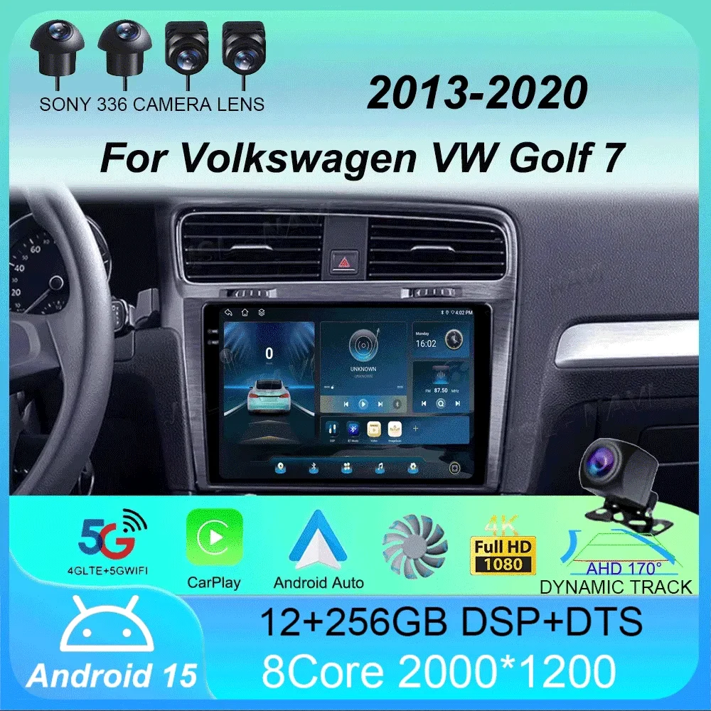 

Car Radio Android 15 For Volkswagen VW Golf 7 MK7 GTI 2013-2020 Carplay HD Multimedia Auto Qualcomm GPS Stereo Video Player 2din