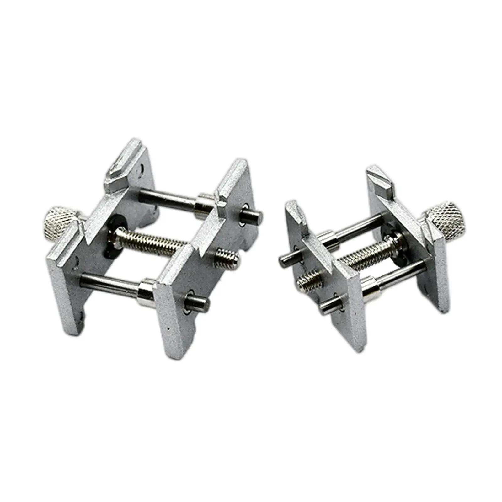 2Pcs Watch Movement Holder Maintenance Extensible Alloy, Reversible Clip, Fixed