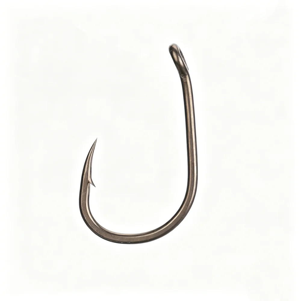 Hirisi 8007 100 Stück Angelhaken Karpfenangelhaken-Set Hochkohlenstoffstahl Ringöhrchen-Angelhaken Größe 2468 Angelzubehör im Angebot – Detail 3