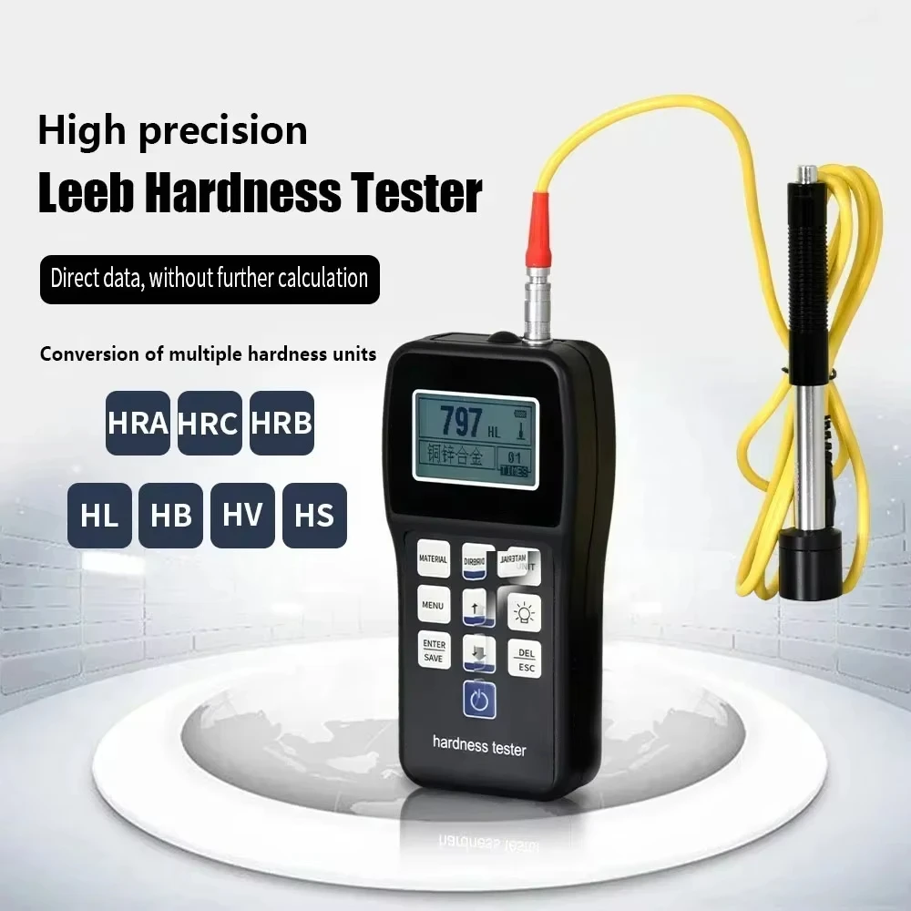 Leeb Hardness Tester Portable Rebound Meter Durometer HL、HB、HRB、HRC、HRA、HV、HS for Metal Steel GHL210