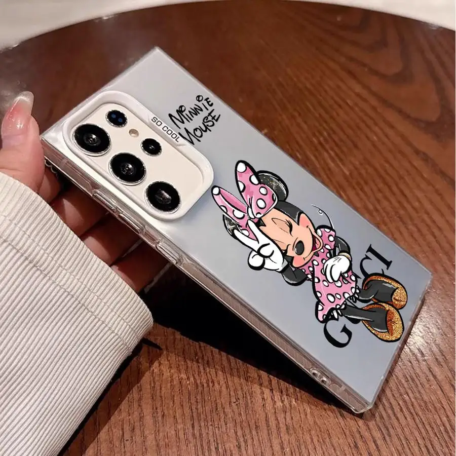 Casing Soft Shell untuk Samsung Galaxy S25 S23 S20 FE S24Ultra S22 Ultra S24 FE Note 20 Ultra S21 S25Plus Fashion Mickey Minnic