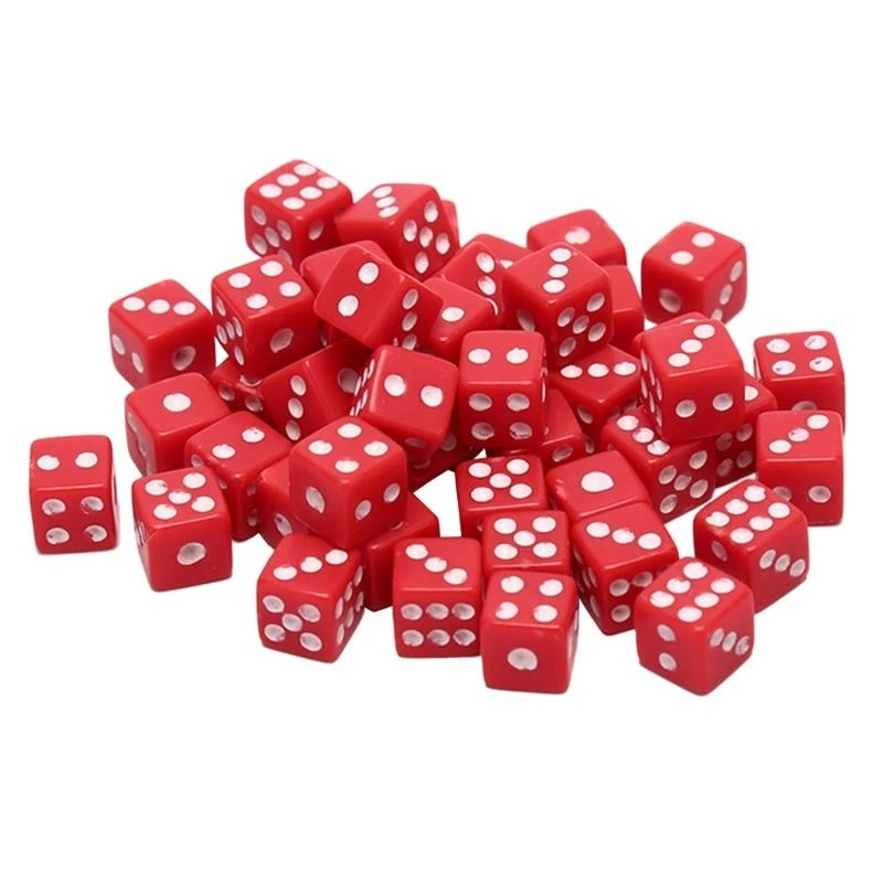 U2JB 100pcs 8mm 0.31in Digital 6 Side Acrylic Puzzle Toy Toy Toy Toy