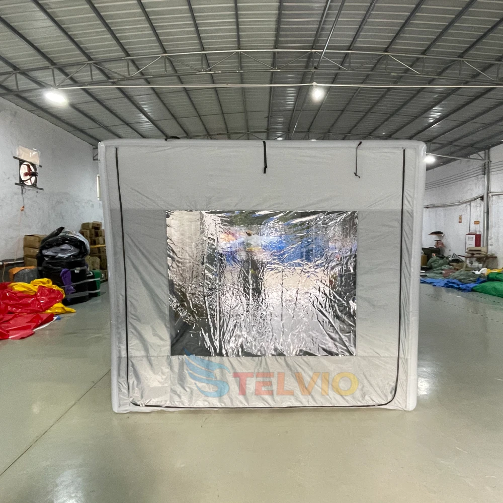 PVC Inflatable Garage Tent Outdoor Portable Large Bubble Tent Inflatable Car Garage Cover Storage Tent Capsule