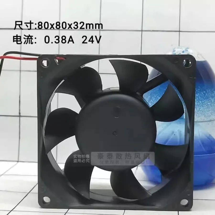 For AVC DATA0832B4S 8032 DC24V 0.38A 8CM 2-Wire Dual Ball Inverter Cooling Fan