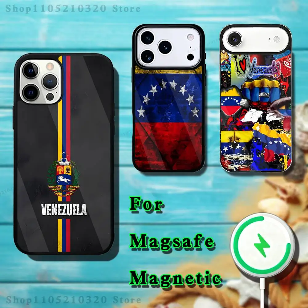 

Venezuelan flag map Phone Case For iPhone 17,16,15,14,13,12,11,Pro,Max,Plus,Mini,SE4,E Magnetic Magsafe Wireless Charging