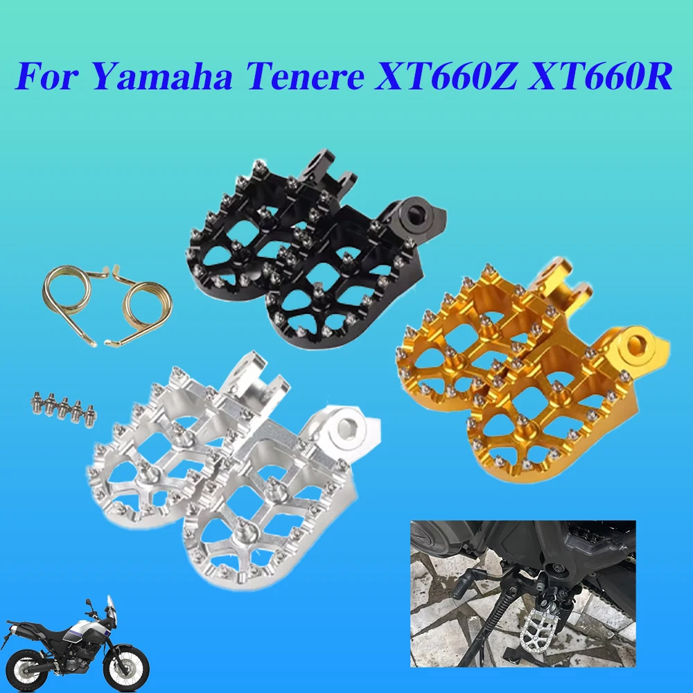 

For Yamaha Tenere XT660Z XT660R XT 660 XT660 Z R 660Z 660R Motorcycle Accessories CNC Footrest Footpeg Foot Pegs Rests Pedal