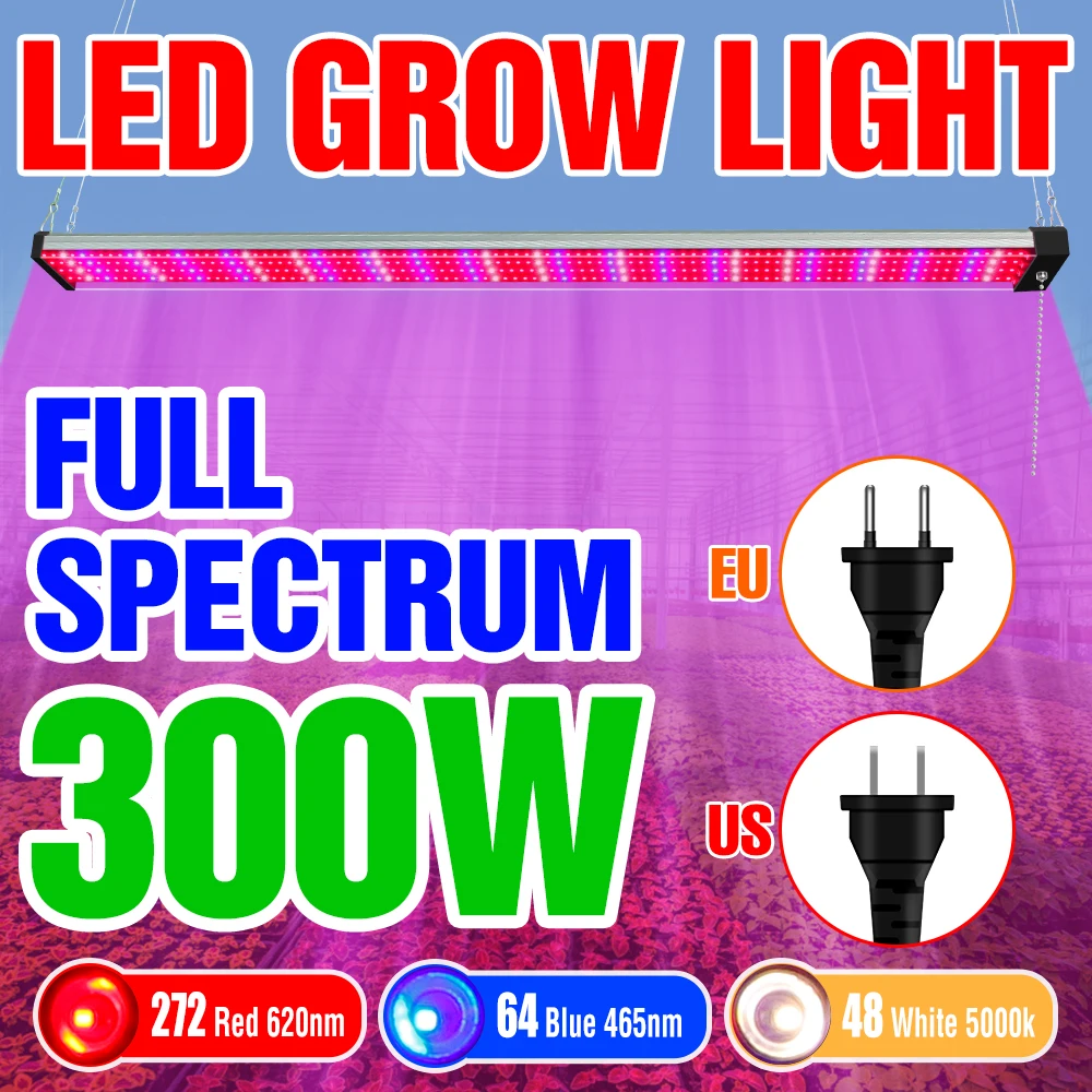 

LED Grow Light Full Spectrum Indoor Greenhouse Plant Lamp Flower Seeds Vegetable Hydroponics Cultivation 50W 100W 150W 200W 300W