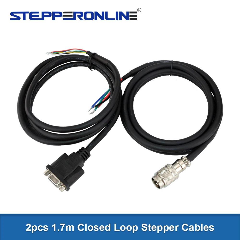 1.7m AWG18 Motor and Encoder Extension Cable Kit for Nema 34 Closed Loop Stepper Motors
