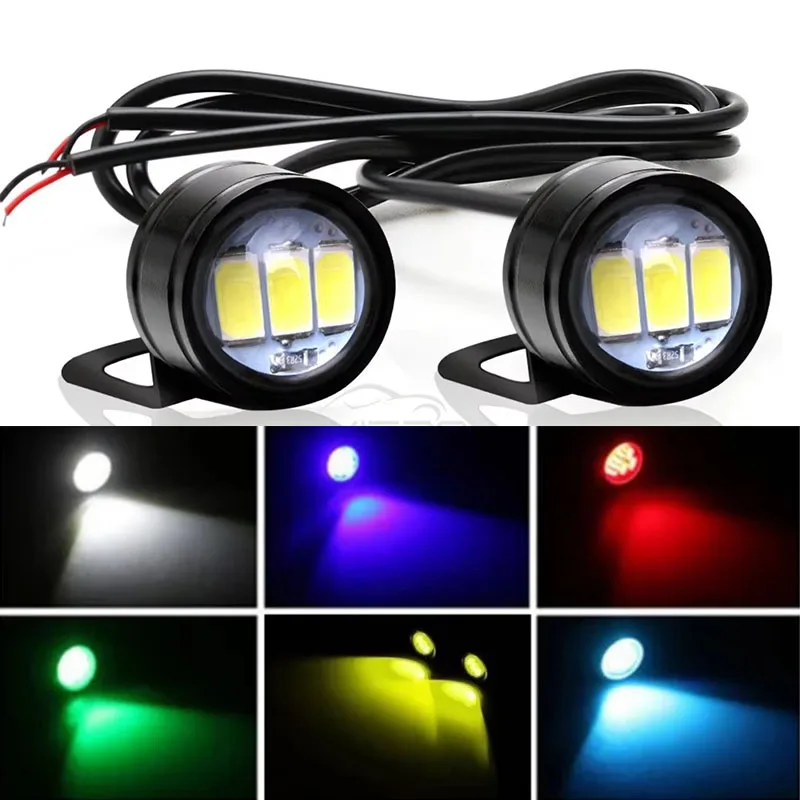 1/2pair LED Strobe Motorcycle Light Headlight Fog Lamp High Power 12V Motor Accessories Flashing Eagle Eye Lamp Driving Light