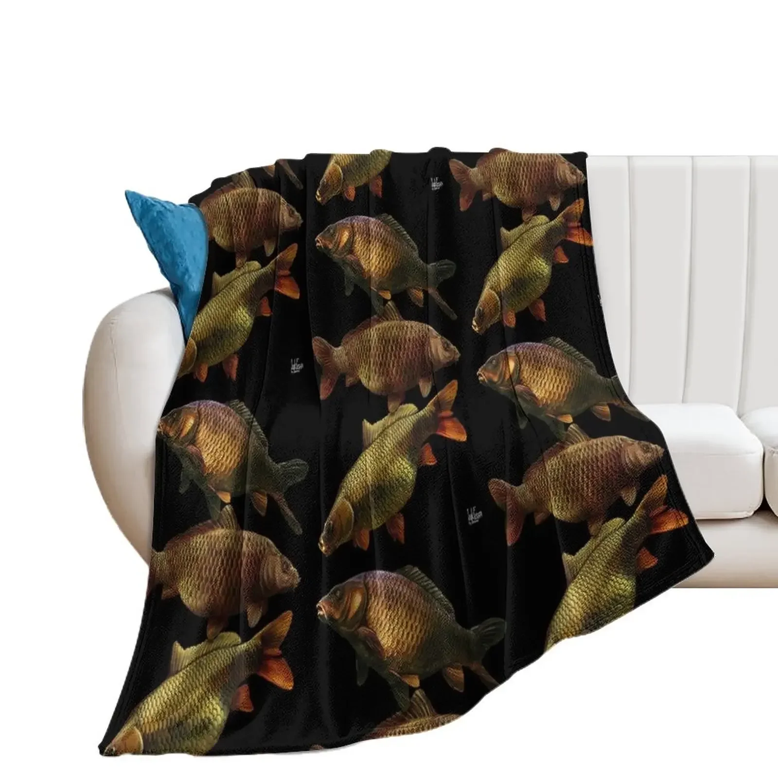 

Carp gang 3 Throw Blanket Luxury Designer Stuffeds Blankets