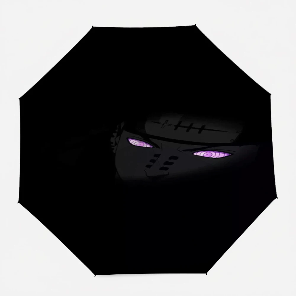 

Складной зонт с рисунком аниме NARUTO Pain (Нагато), защита от ультрафиолета, портативный компактный зонт двойного назначения для защиты от солнца и дождя, для аниме NARUTO