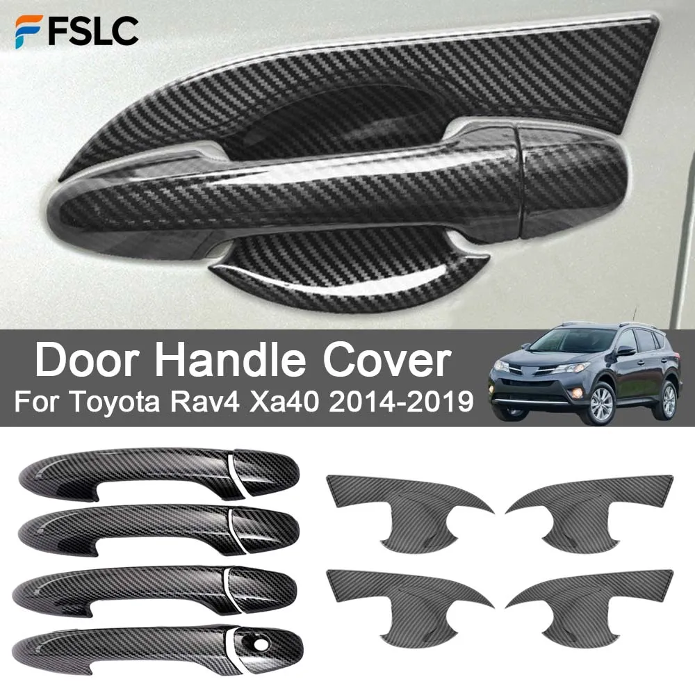 

Car Decoration Door Handle Cover For Toyota Rav4 Xa40 2014-2019 Cars Accessories Exterior Styling Upgrade Modify A Car