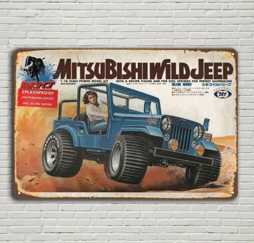 f1,Vintage Rc Car Metal Sign Poster - Marui Wild Truck - 20x30cm