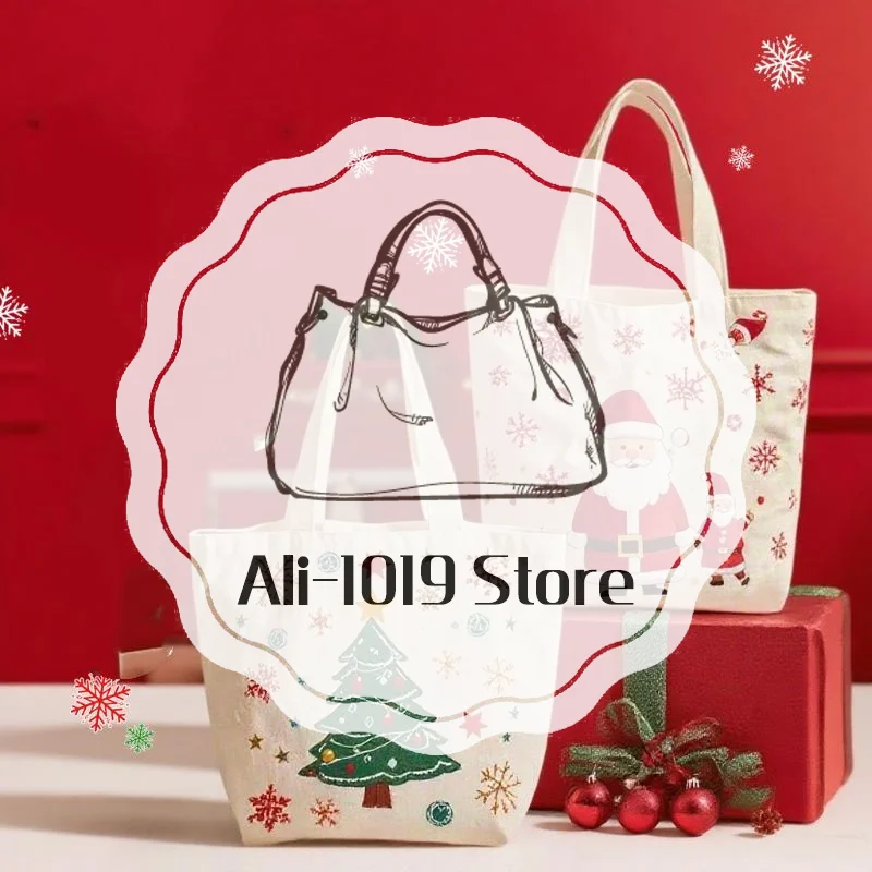 Christmas Handheld Cloth Bag Cartoon Santa Claus Xmas Tree Gift Bag Merry Christma Decor Noel Natal Navidad Happy New Year 2026
