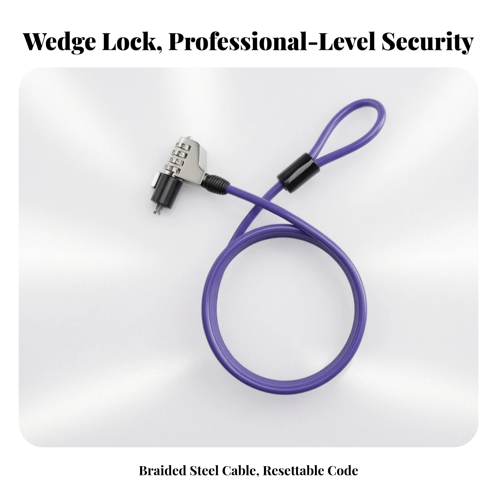 Notebook Laptop Combination Lock Coiled Security Locking Cable for Students, Offices, Libraries - view 5