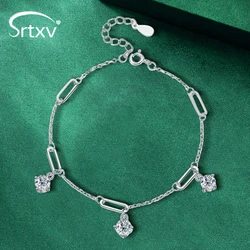 CTTW-Bracelets porte-bonheur en moissanite pour femme, argent regardé S925, bijoux pour mariage, fête d'anniversaire, cadeaux de Noël, document complet en D, 1.5