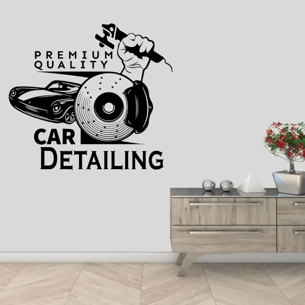 Garage  Wall Stickers Car Detailing Wall Decal Sticker Auto Car Repair Service Garage Room Decoration Car Washing Shop  E989