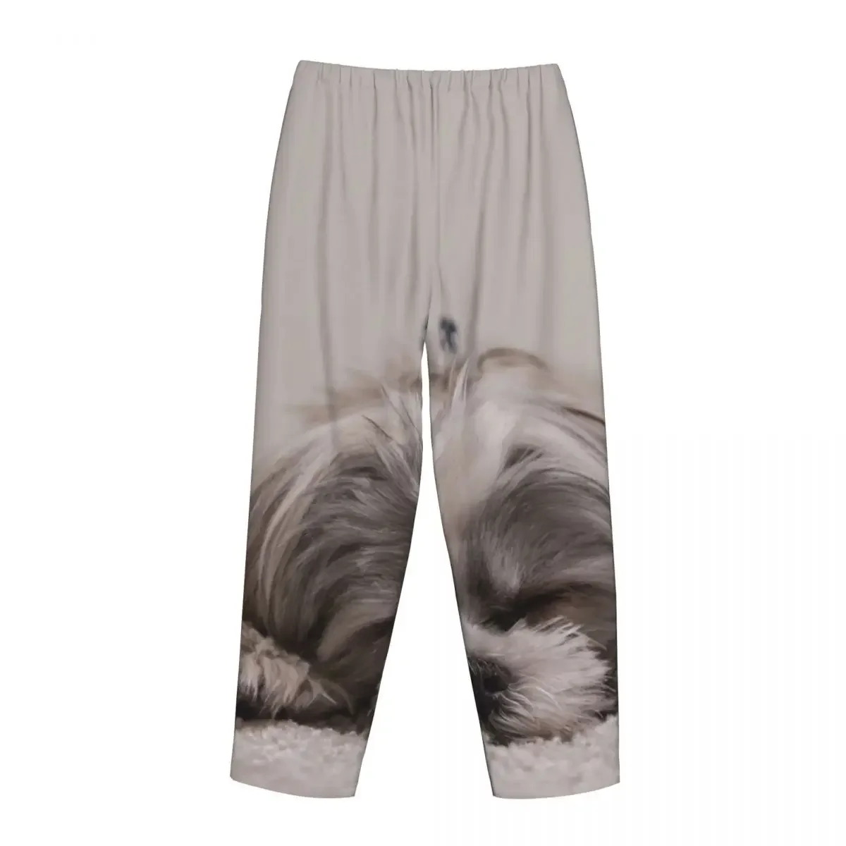 Custom Shih Tzu Sleeping Women Pajama Pants Lounge Sleep Sleepwear Bottoms with Pockets