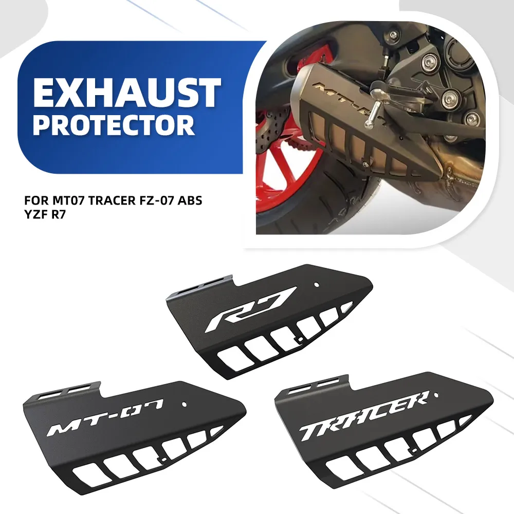 MT07 YZFR7 Exhaust Pipe Guard Cover FOR YAMAHA MT07 TRACER FZ-07 ABS YZF R7 Motorcycle Heat Shield Protector Grille Protection