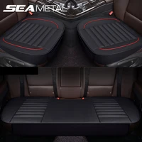 SEAMETAL-funda de asiento de cuero Pu para coche, fundas interiores para asientos de automóviles, cojín, Protector Universal, alfombrillas para asiento, accesorios para automóvil