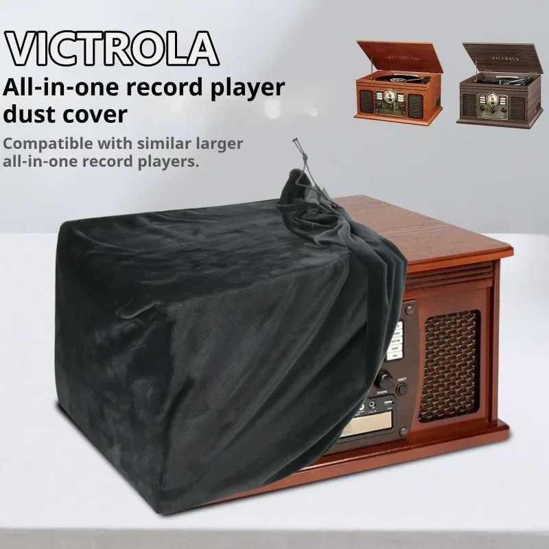Turntable Dust Cover for Victrola All-in-One Vinyl Record Player Foldable Sleeves Dustproof Protective Cover