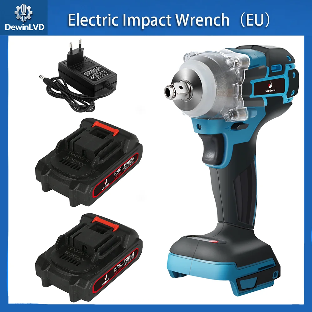 

DewinLVD 300NM Brushless Electric Impact Wrench Cordless Wrench Screwdriver Power Tool Drill Driver For Makita 21V Battery Pin