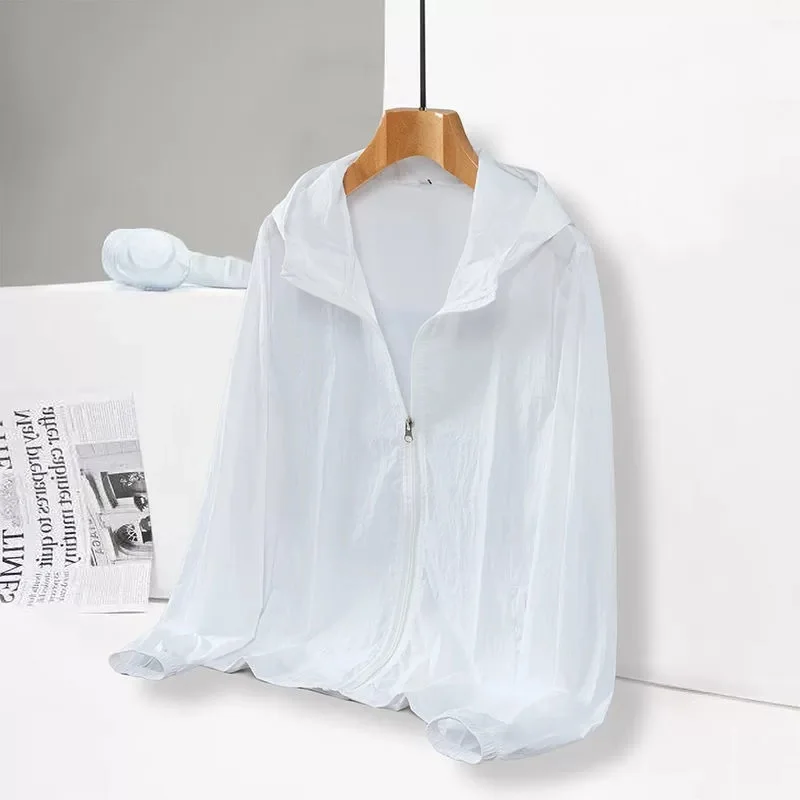 

(s-2xl) Четырехцветная летняя новая легкая, свободная и дышащая однотонная мужская и женская куртка с солнцезащитным кремом.