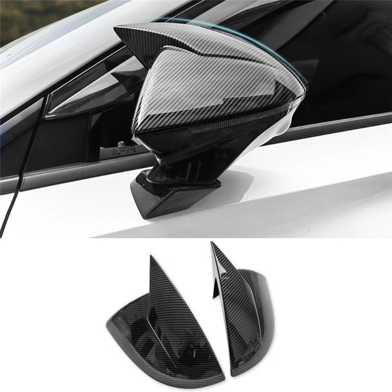 For MG 4 MG4 EV Mulan 2023 Car Side Rear View Mirror Cover Trim Protector Decoration Accessories,Carbon Fiber Pattern